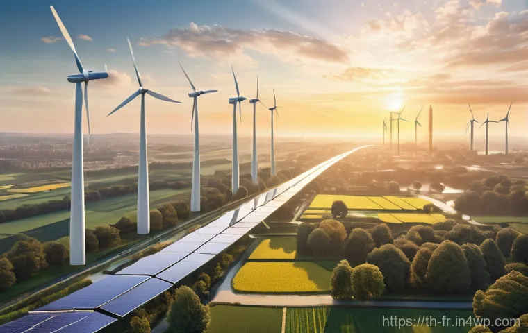 그린 수소와 대체 연료의 장단점 - **Prompt:** A visually stunning, futuristic cityscape at dawn, bathed in the soft glow of a rising s...