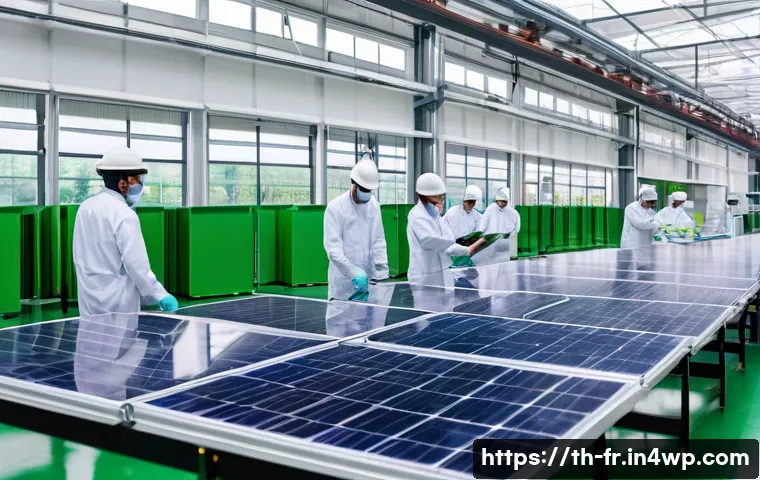 그린 수소의 소비자 수요 분석 - A modern Thai industrial factory interior showcasing clean energy technology: large solar panels vis...