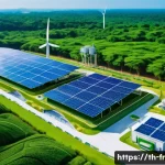 그린 수소와 재생 가능 에너지의 관계 - A detailed industrial scene showcasing a cutting-edge green hydrogen production facility in Thailand...