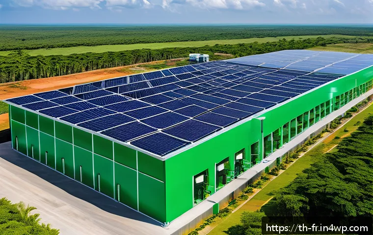전 세계 그린 수소 시장 현황 - A modern green hydrogen production facility in Chonburi, Thailand, showcasing advanced solar panels ...